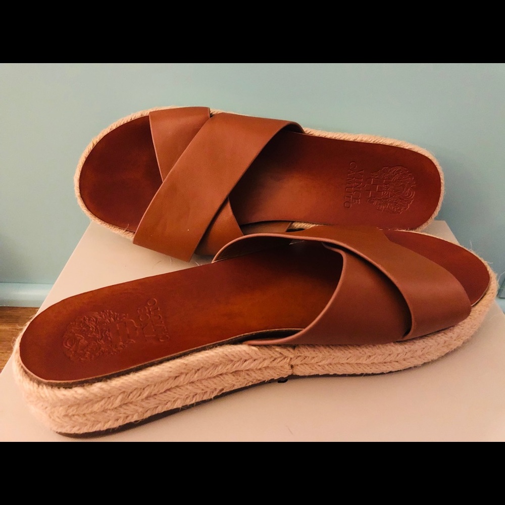 Vince Camuto | Carran Slides | Cognac | Size 7